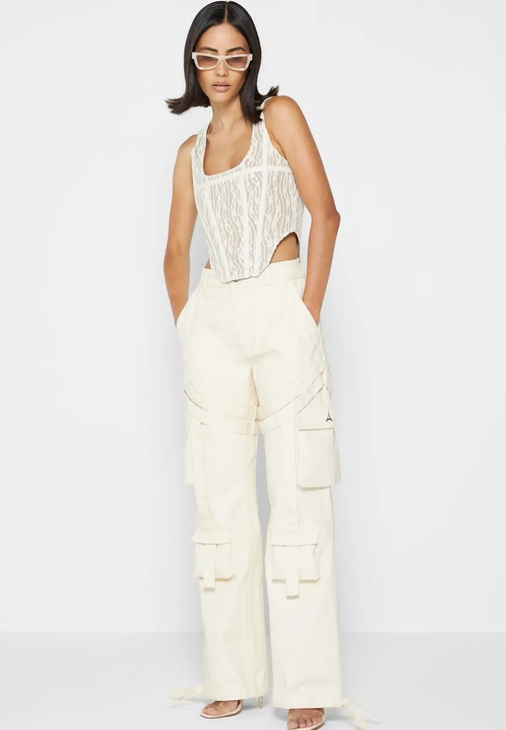 Strap Detail Cargo Pants