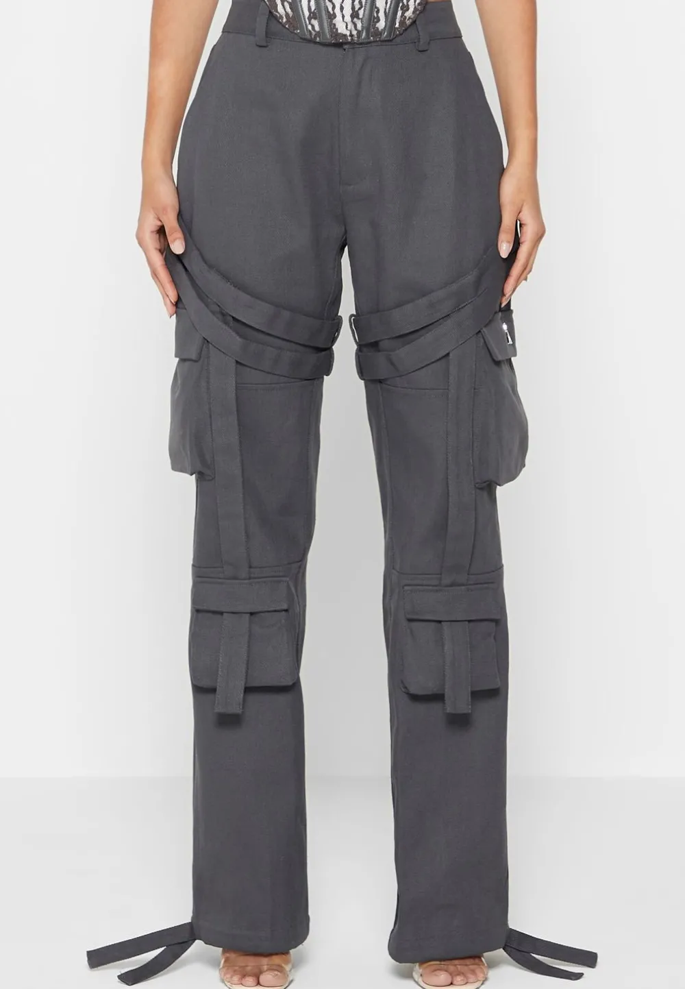 Strap Detail Cargo Pants