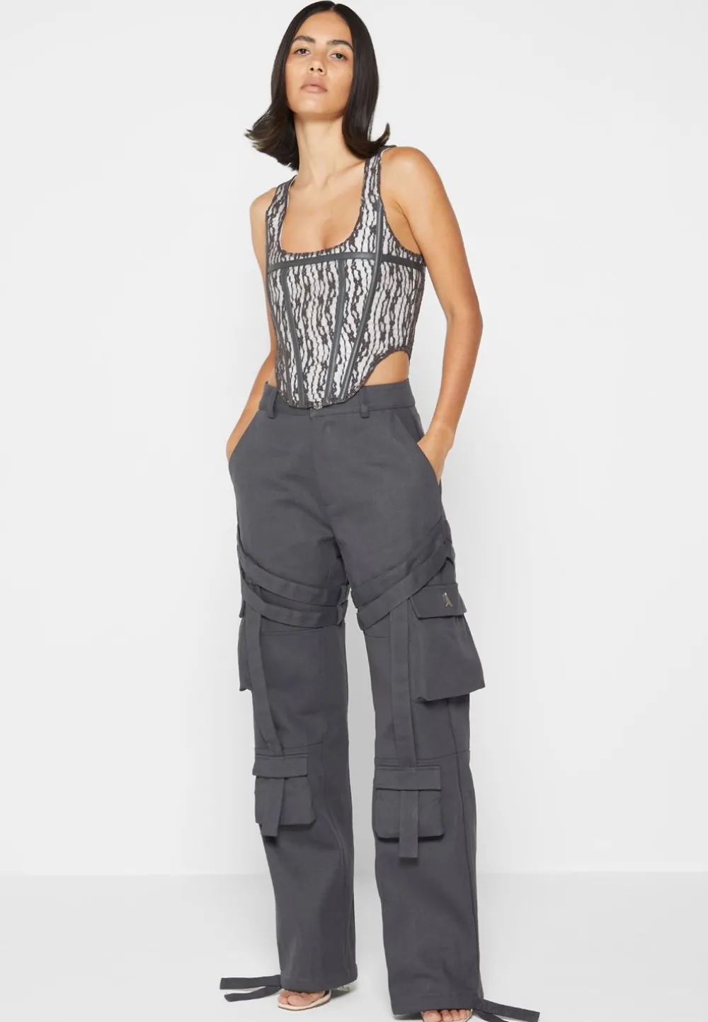 Strap Detail Cargo Pants