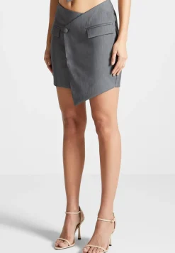 Tailored Asymmetric Mini Skirt