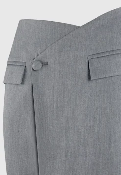 Tailored Asymmetric Mini Skirt