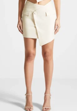 Tailored Asymmetric Mini Skirt