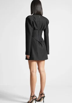 Tailored Blazer Dress With Reversible Corset