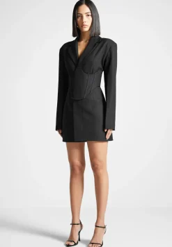 Tailored Blazer Dress With Reversible Corset