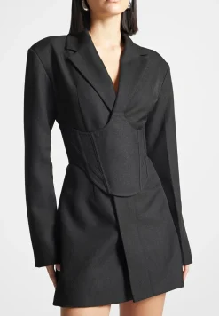 Tailored Blazer Dress With Reversible Corset
