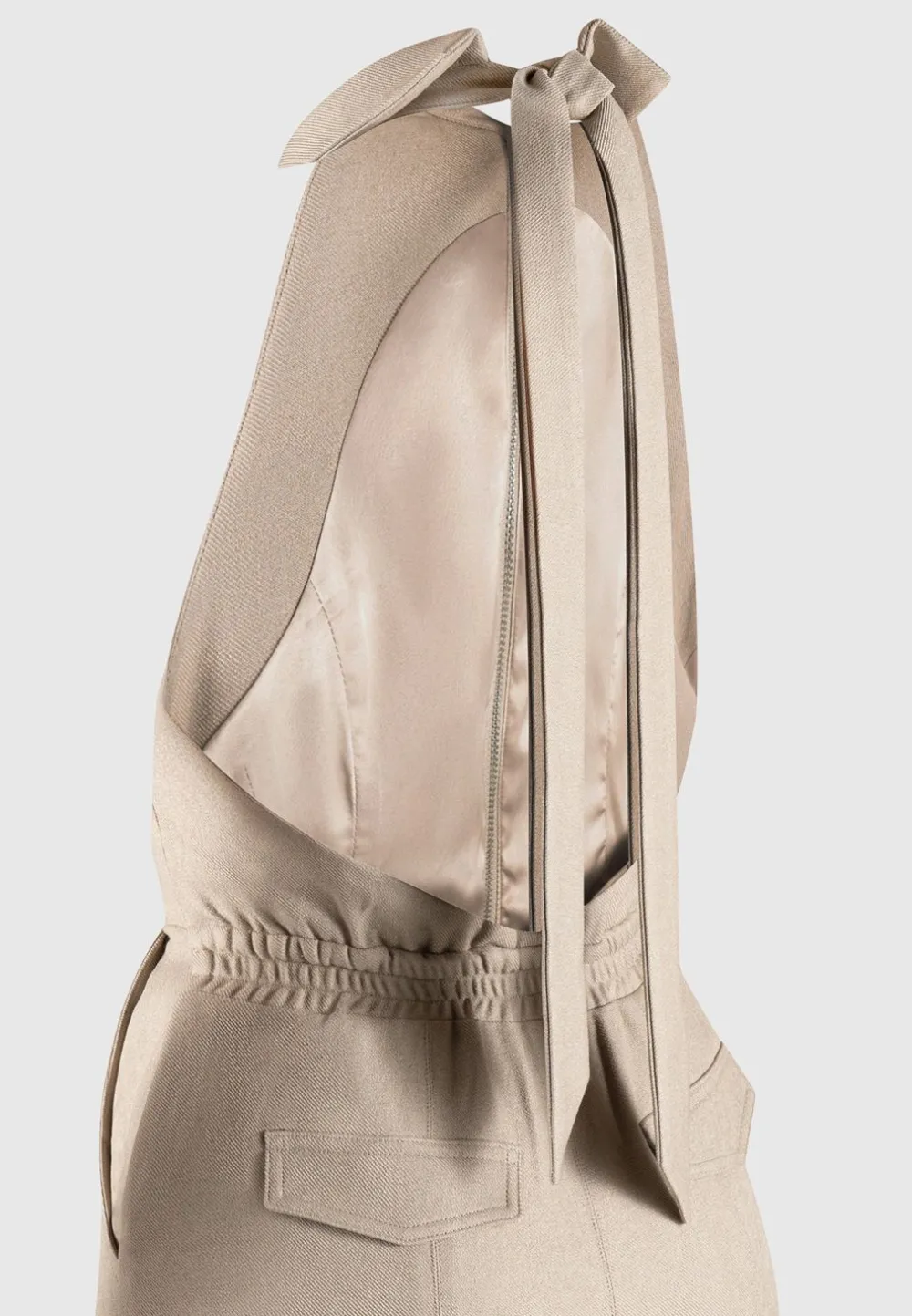 Tailored Halterneck Cargo Jumpsuit