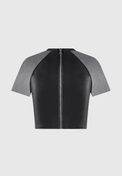 Tailored Mock Neck Top