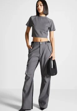 Tailored Mock Neck Top