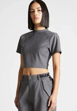 Tailored Mock Neck Top