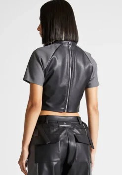 Tailored Mock Neck Top