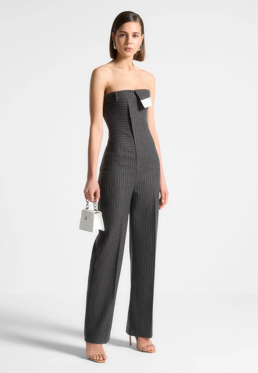 Tailored Pinstripe Jumpsuit