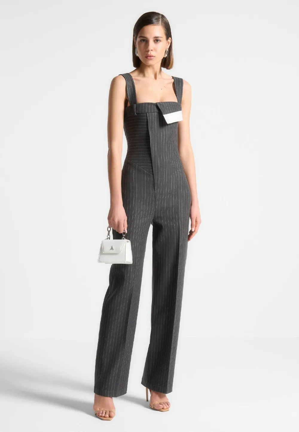 Tailored Pinstripe Jumpsuit