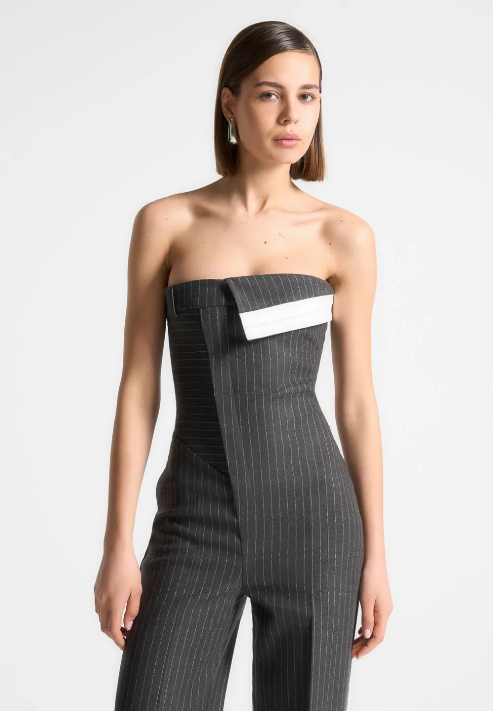 Tailored Pinstripe Jumpsuit
