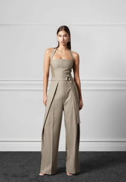 Tailored Pleat Jumpsuit With Belt