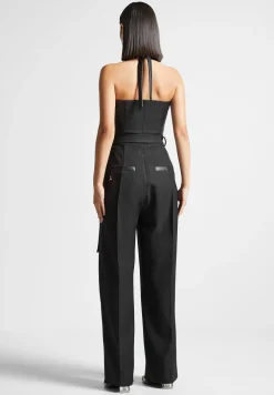 Tailored Pleat Jumpsuit With Belt