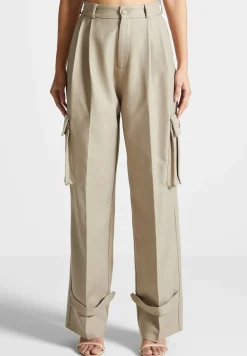 Tailored Pleated Cargo Trousers
