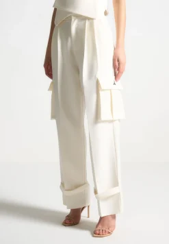 Tailored Pleated Cargo Trousers