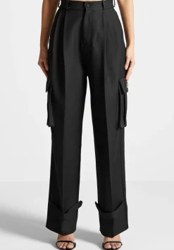 Tailored Pleated Cargo Trousers