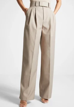 Tailored Pleated Trousers With Eiffel Belt