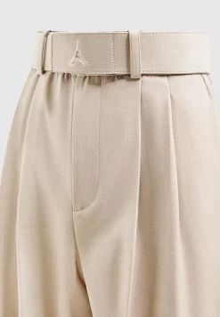 Tailored Pleated Trousers With Eiffel Belt