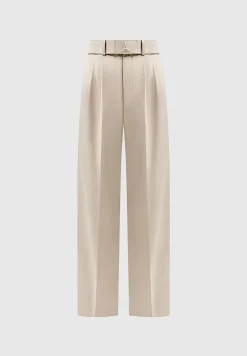 Tailored Pleated Trousers With Eiffel Belt