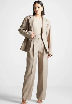 Tailored Pleated Trousers With Eiffel Belt