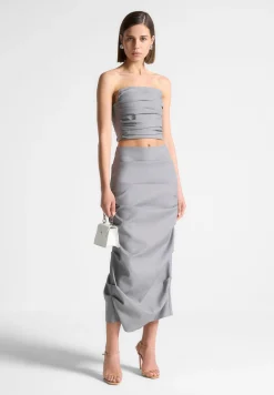 Tailored Tacked Midaxi Skirt