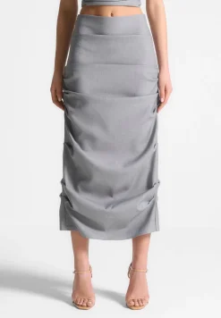 Tailored Tacked Midaxi Skirt