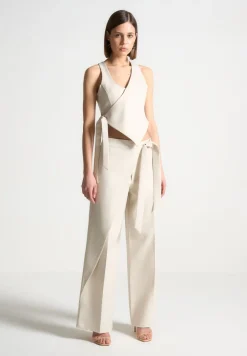 Tailored Wrap Trousers With Tie