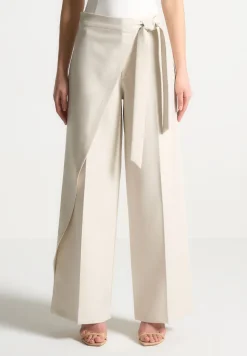Tailored Wrap Trousers With Tie