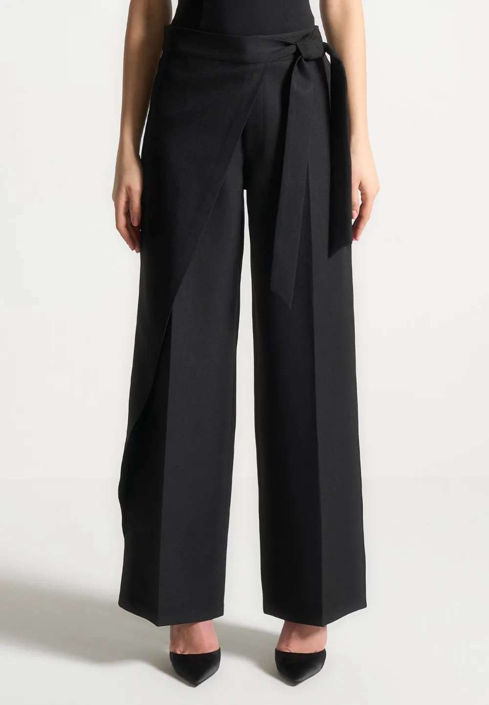 Tailored Wrap Trousers With Tie