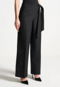 Tailored Wrap Trousers With Tie