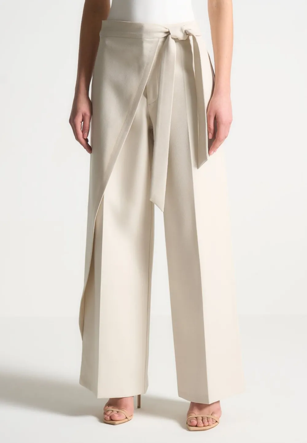 Tailored Wrap Trousers With Tie