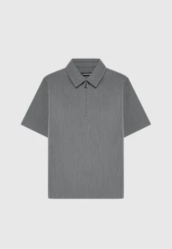 Tailored Zip Polo Top