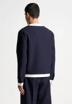 Textured Contrast Cardigan