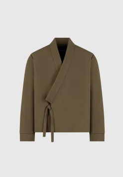 Textured Kimono Wrap Jacket