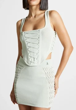 Textured Knitted Mini Skirt