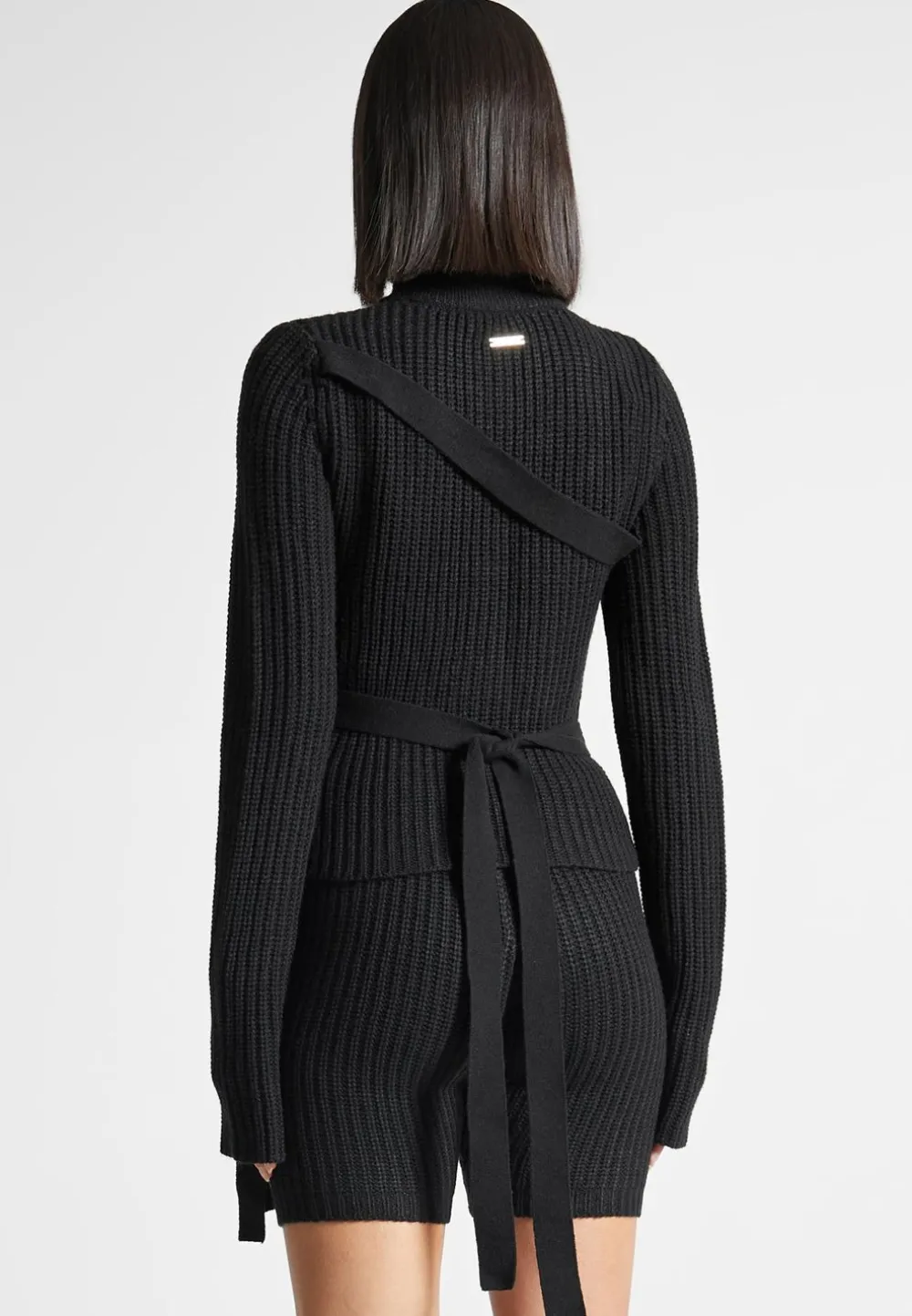 Tie-Up Knitted Cardigan