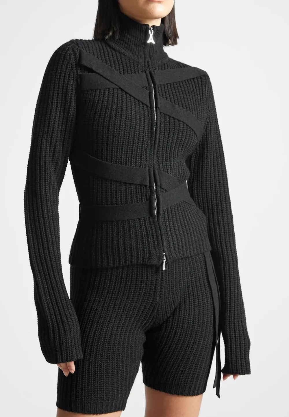 Tie-Up Knitted Cardigan