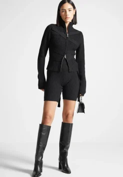 Tie-Up Knitted Cardigan