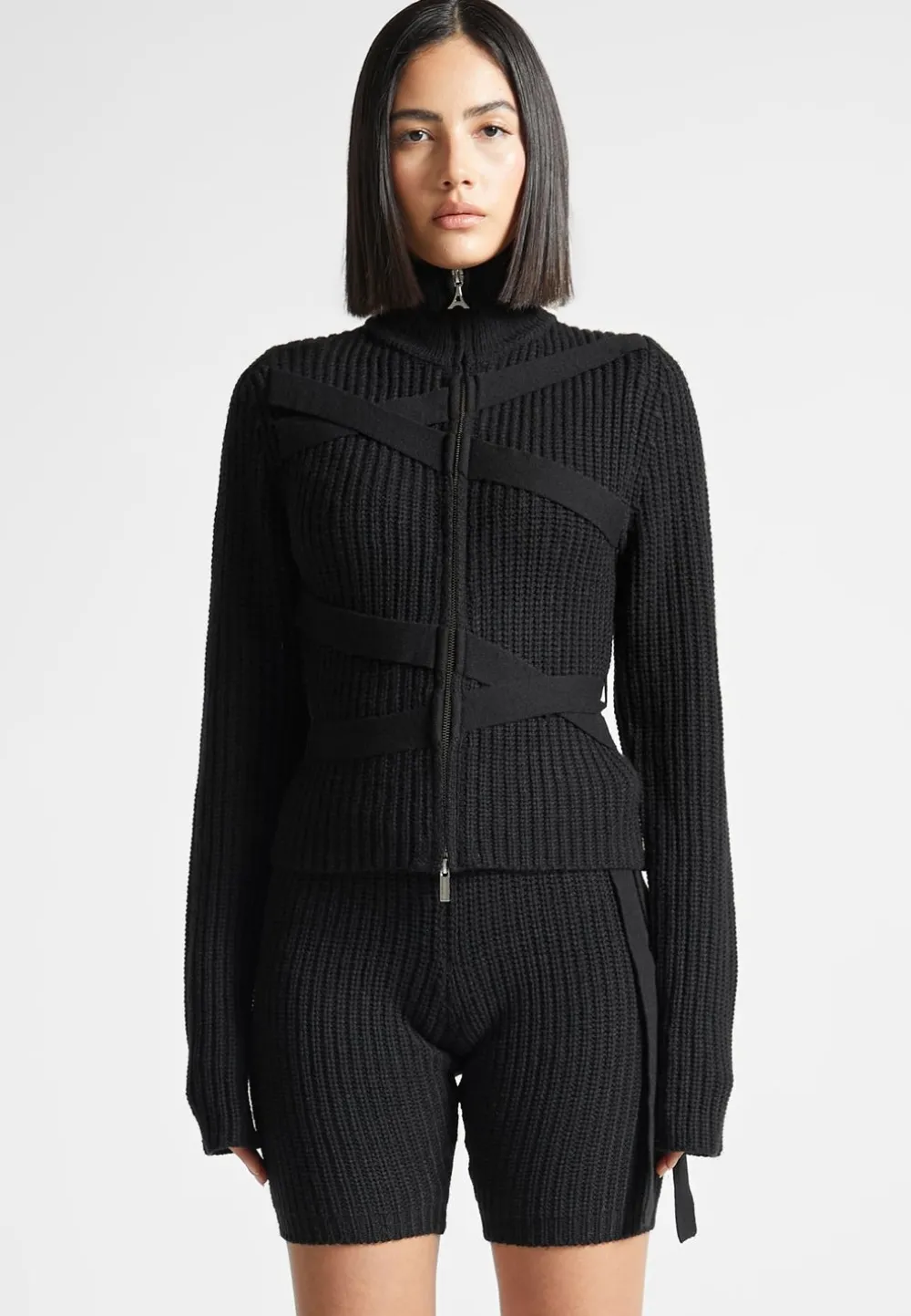 Tie-Up Knitted Cardigan