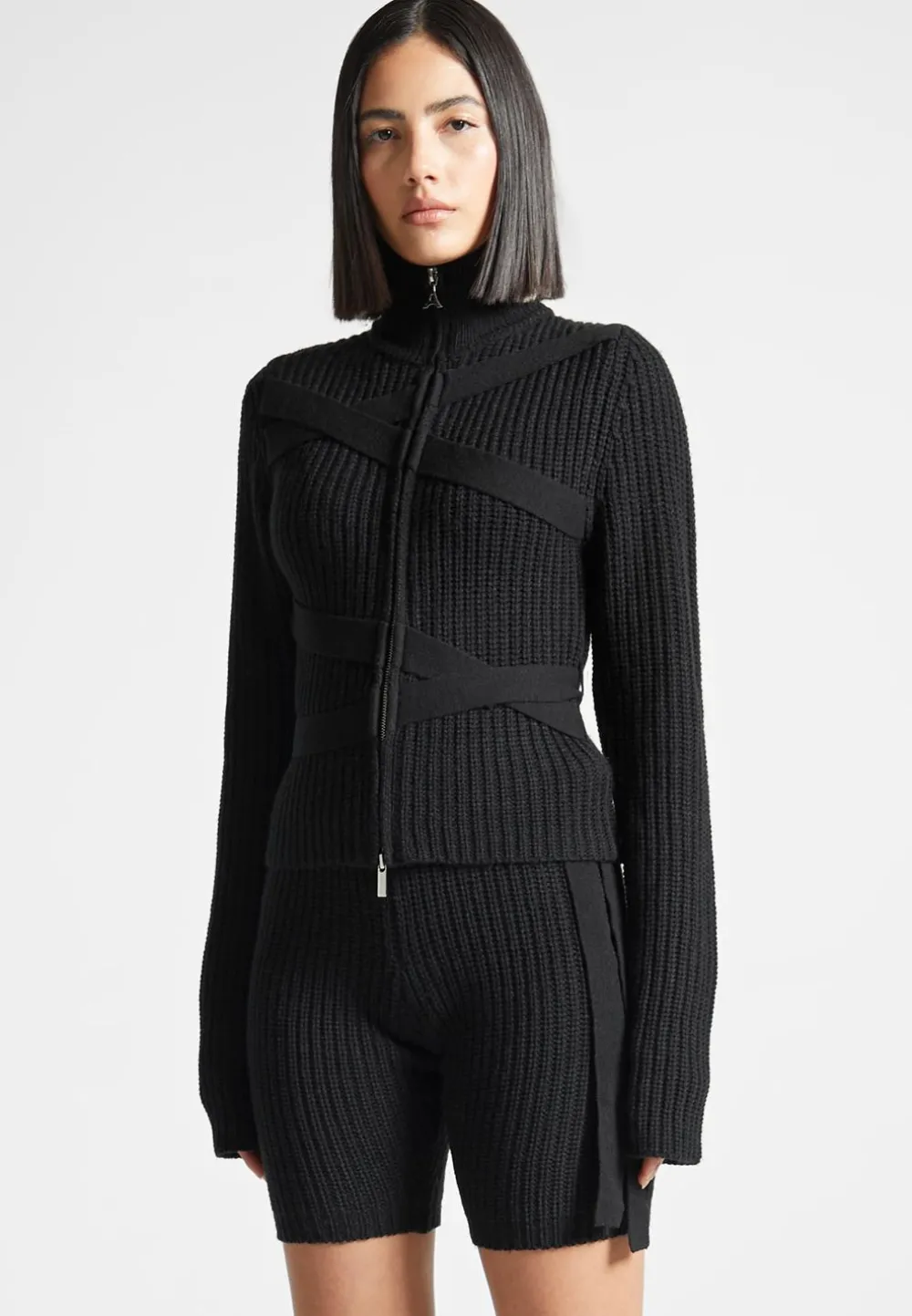 Tie-Up Knitted Cardigan