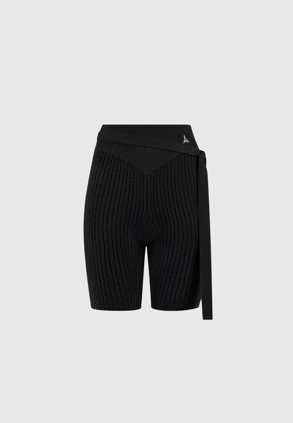 Tie-Up Knitted Cycling Shorts