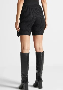 Tie-Up Knitted Cycling Shorts