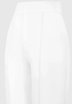 Trousers With Vegan Leather Pintuck