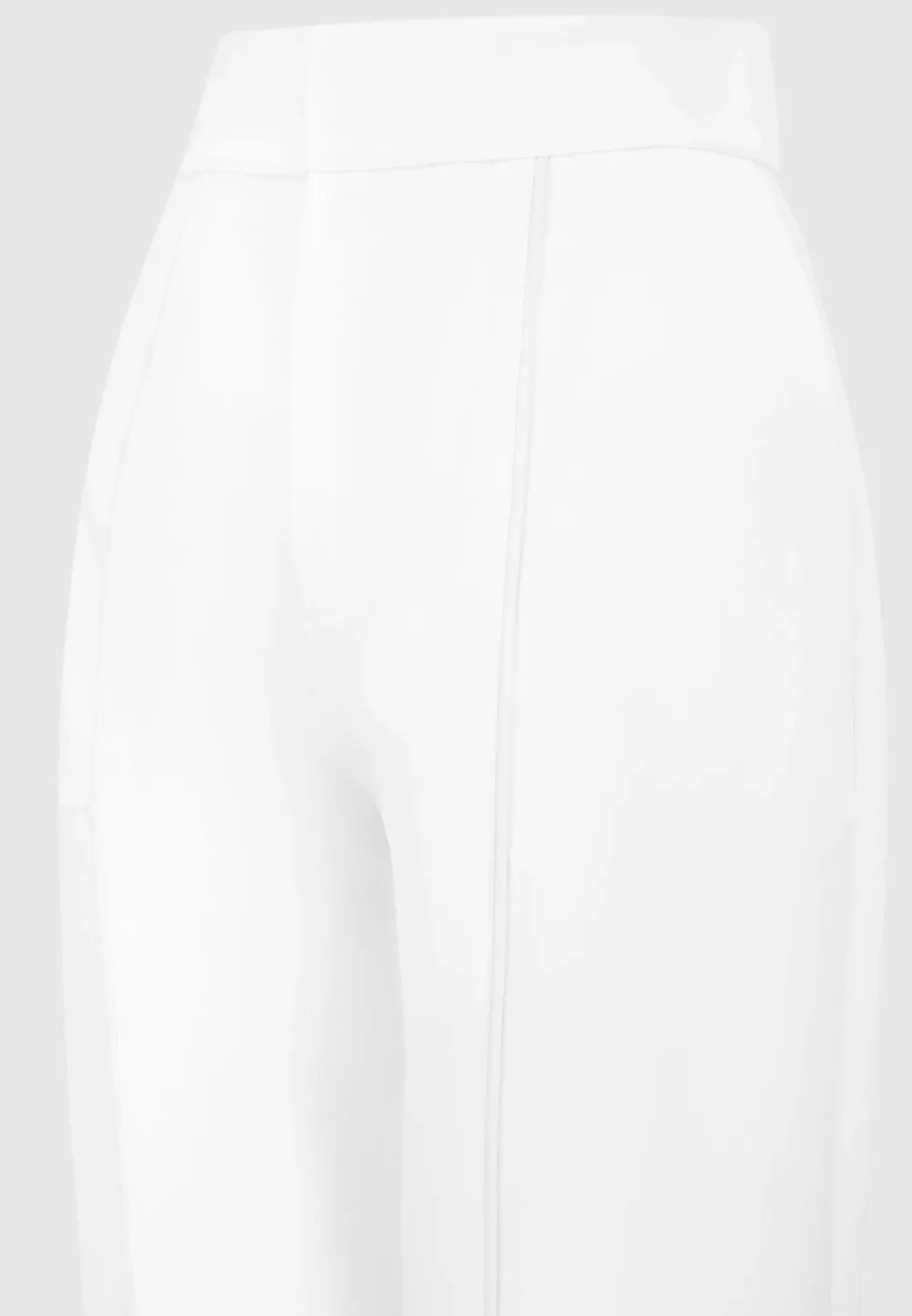 Trousers With Vegan Leather Pintuck