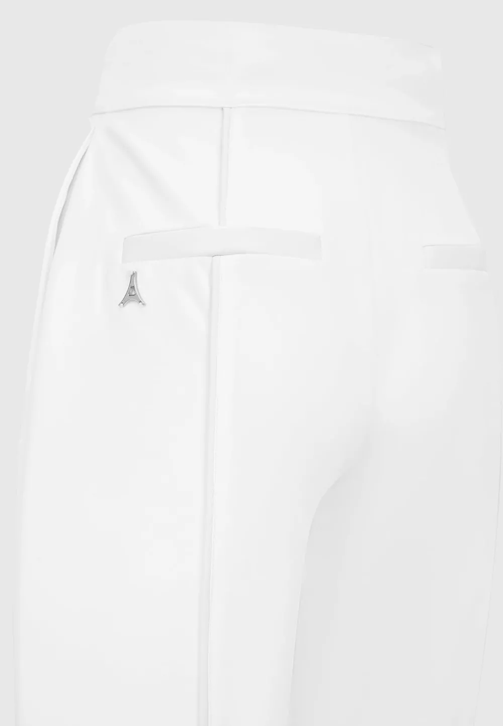 Trousers With Vegan Leather Pintuck