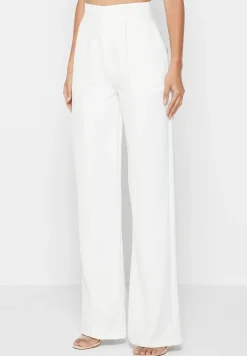 Trousers With Vegan Leather Pintuck