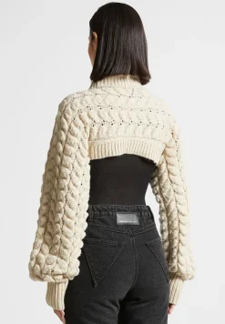 Turtleneck Cable Knit Arm Warmers