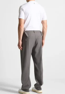 Twill Regular Trousers With Pleat